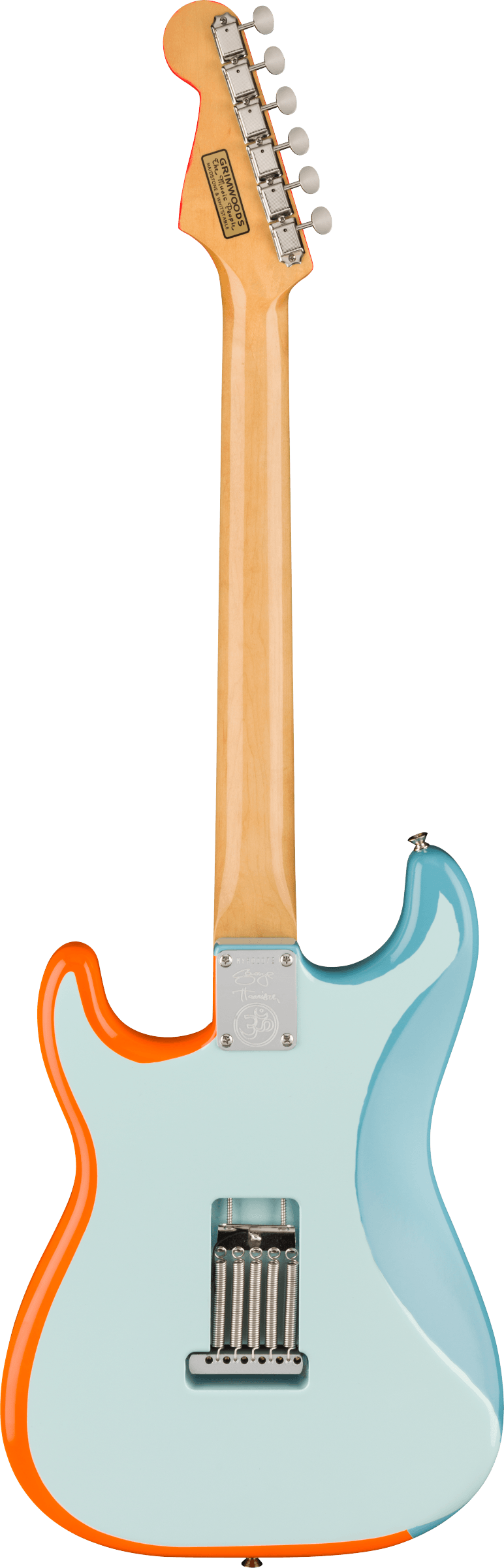 George Harrison Rocky Stratocaster®, Hand Painted Rocky Artwork Over Sonic Blue