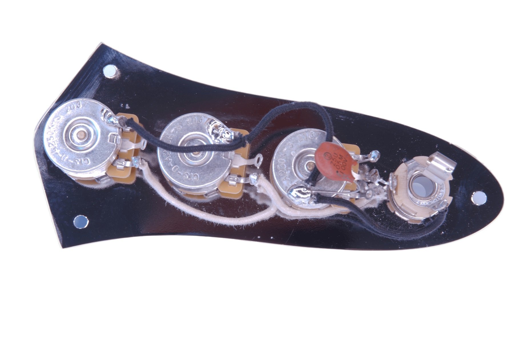 Jazz Bass Control Plate - Mounted
