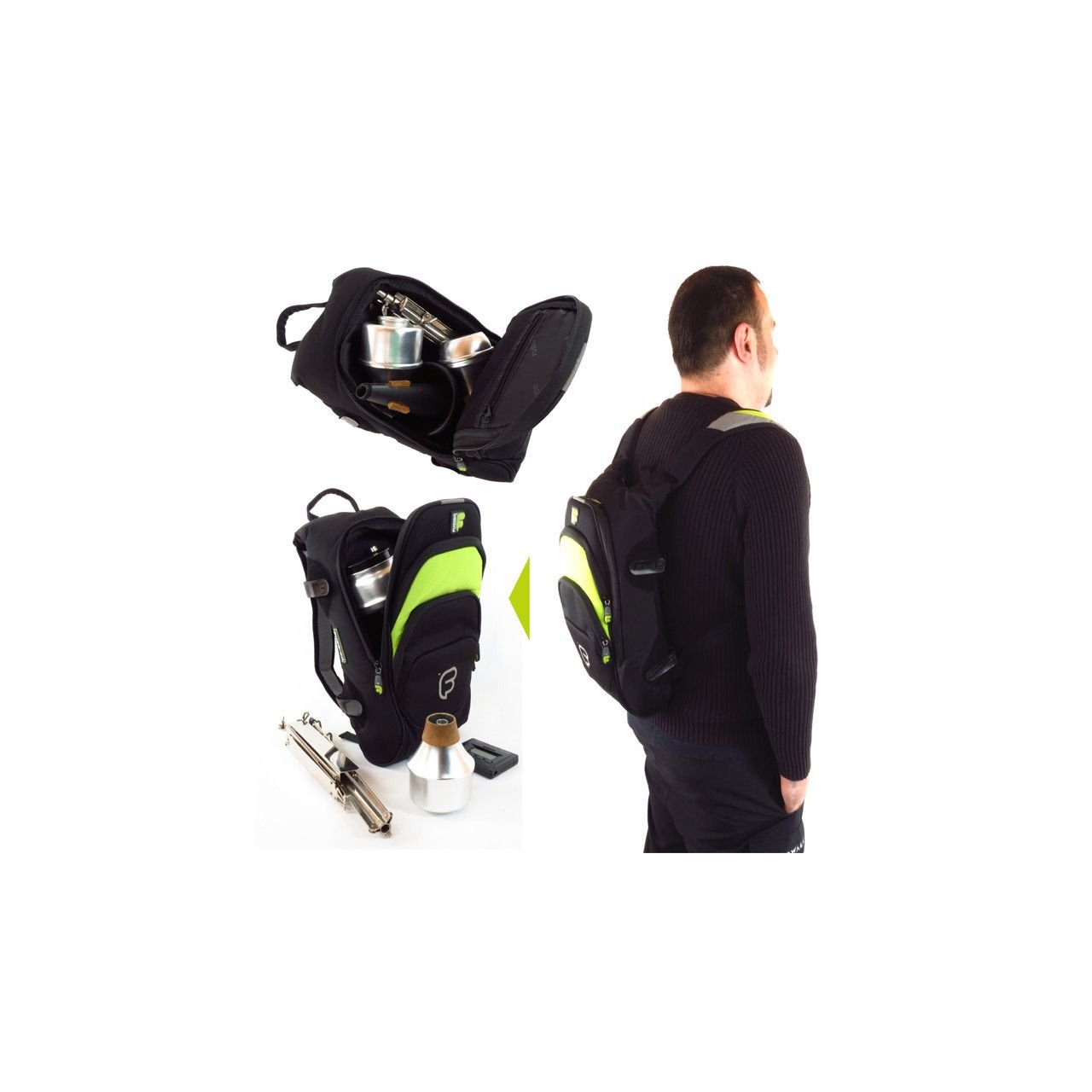 F1 Rucksack Small Backpack / schwarz-blau