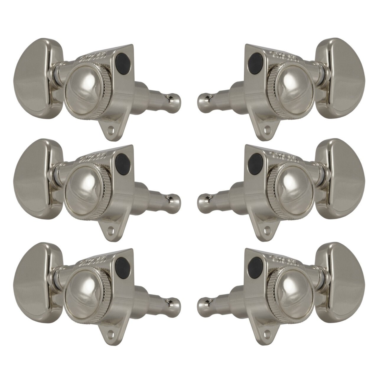 502N Roto-Grip Locking Rotomatics with Round Button - Guitar Machine Heads, 3 + 3 - Nickel