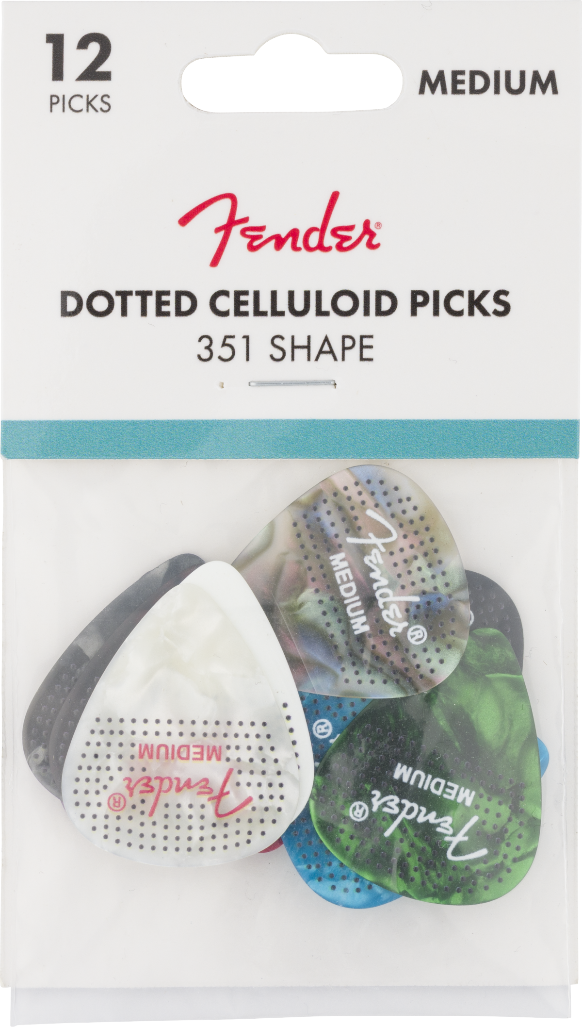 351 Dotted Celluloid Picks 12pcs  Medium