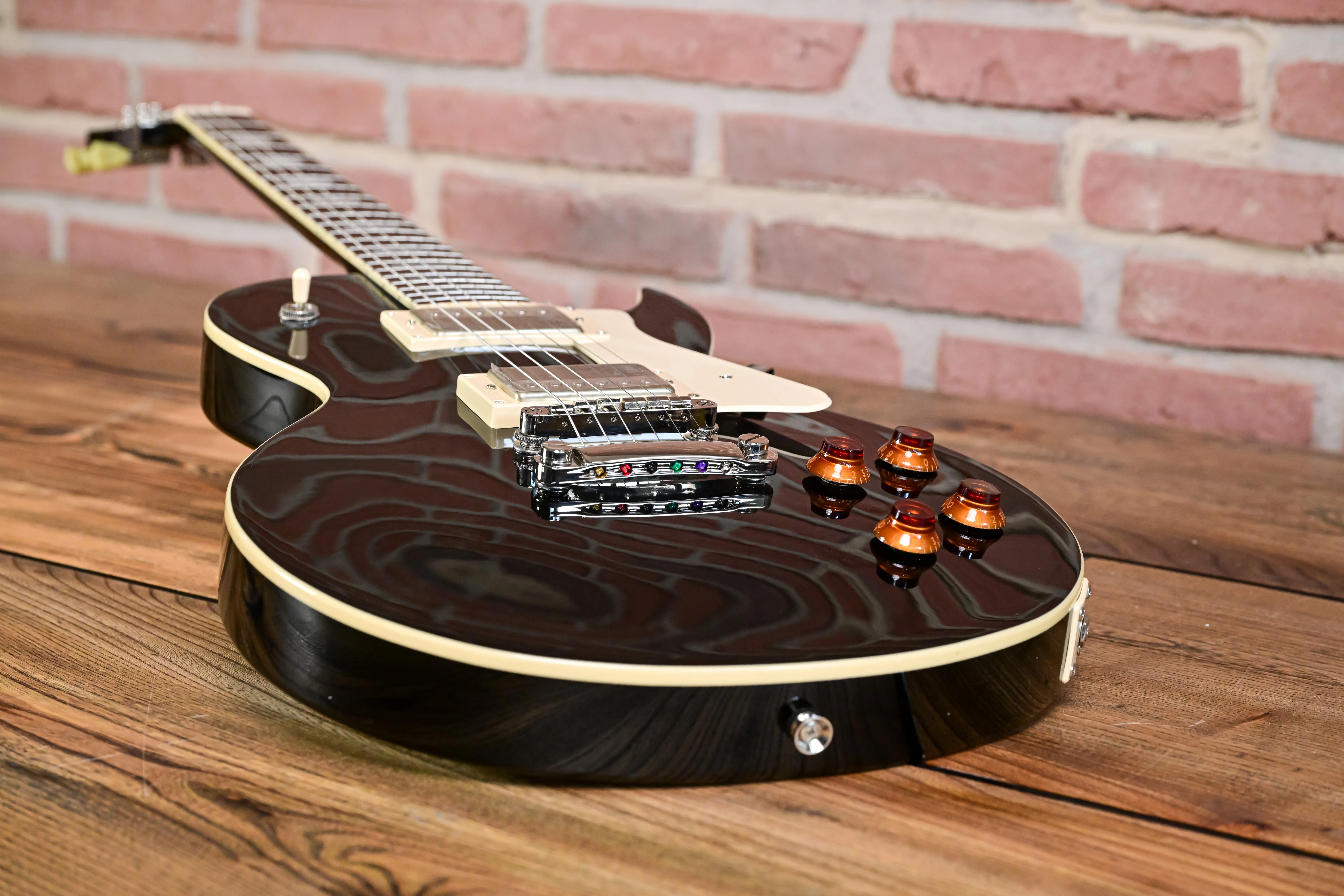 CR200 Single-Cut E-Gitarre Schwarz