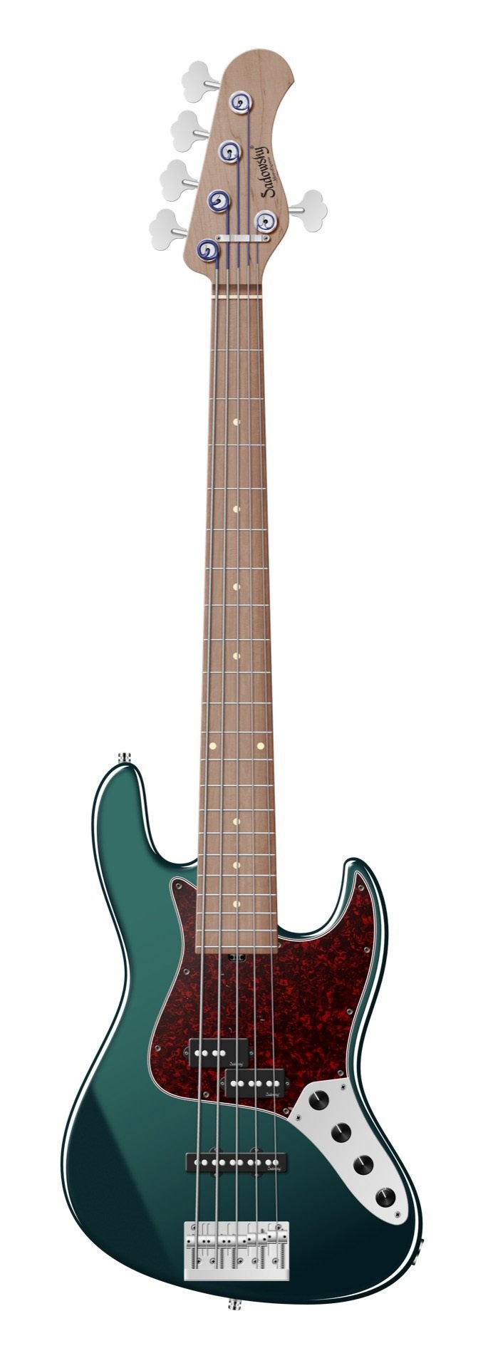 MetroExpress 21-Fret Hybrid P/J Bass 5 Sherwood Green Metallic