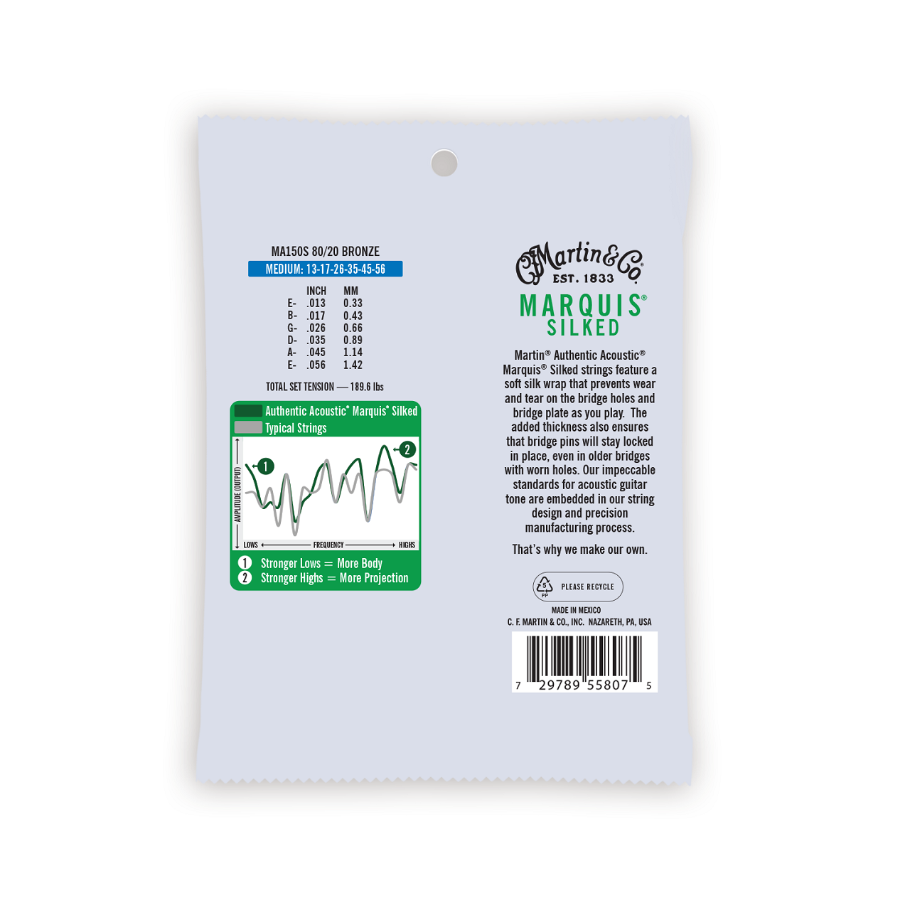 MA150S Authentic Acoustic Marquis® 10-47, Extra Light, 80/20