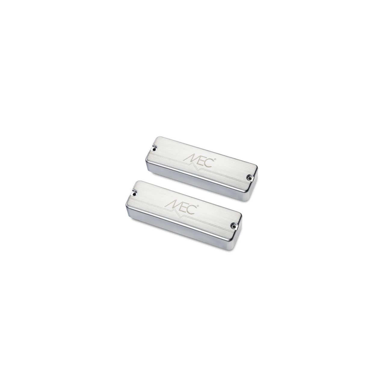 Soapbar Humbucker Bass Pickup Set, Metal Cover, 5-String - Brushed Chrome 