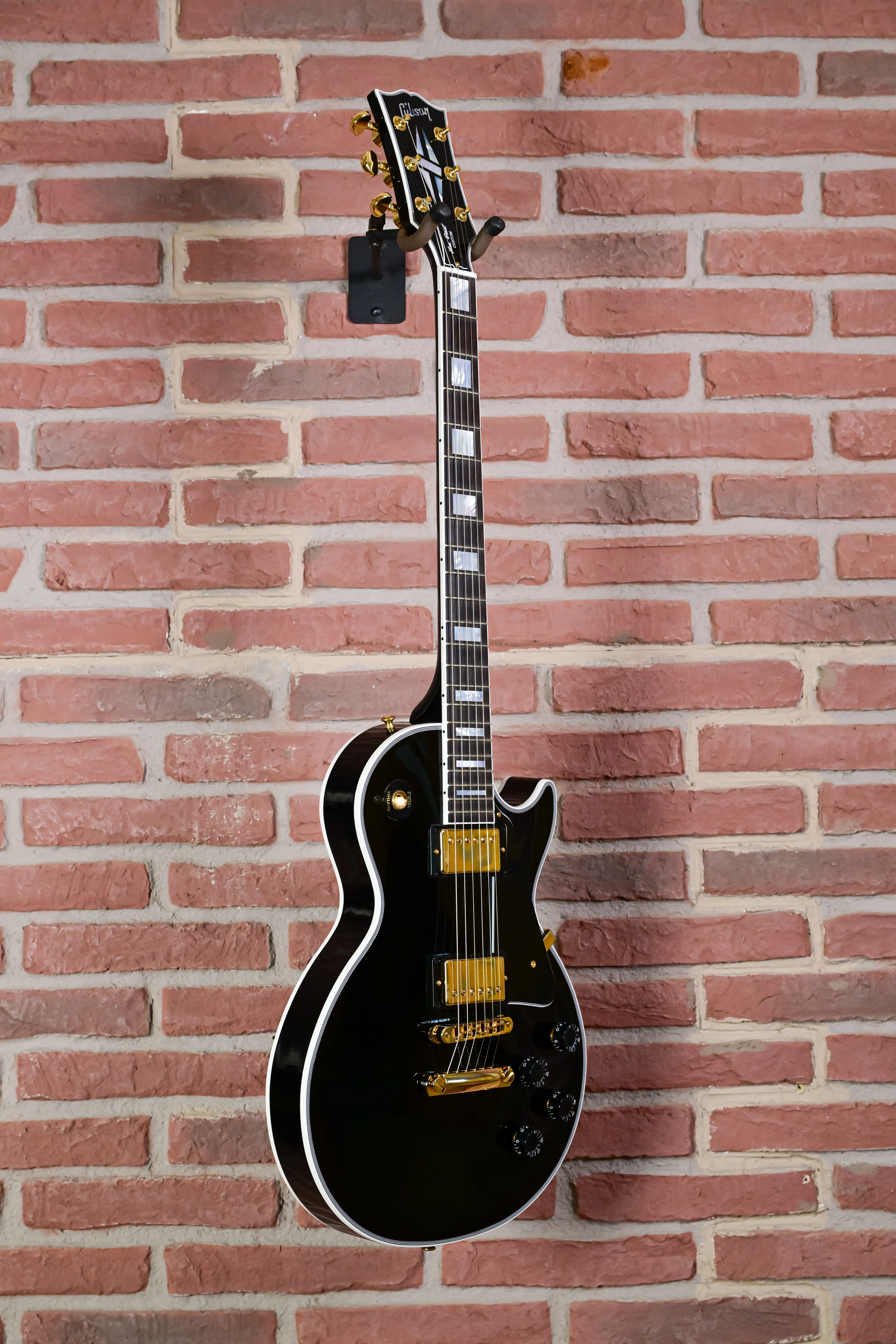 Les Paul Custom Long Scale Ebony Gloss Gold Hardware Custom Shop