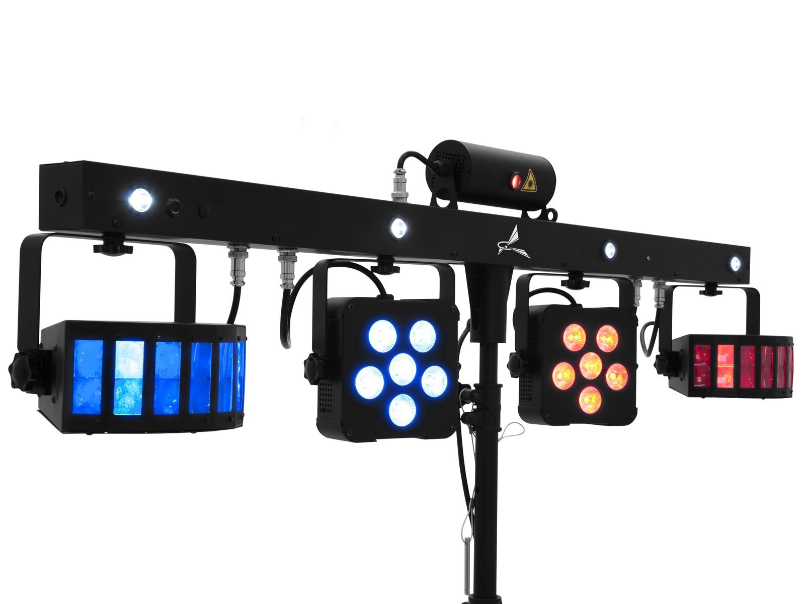 Set LED KLS Laser Bar PRO FX-Lichtset + M-4 Boxenhochständer