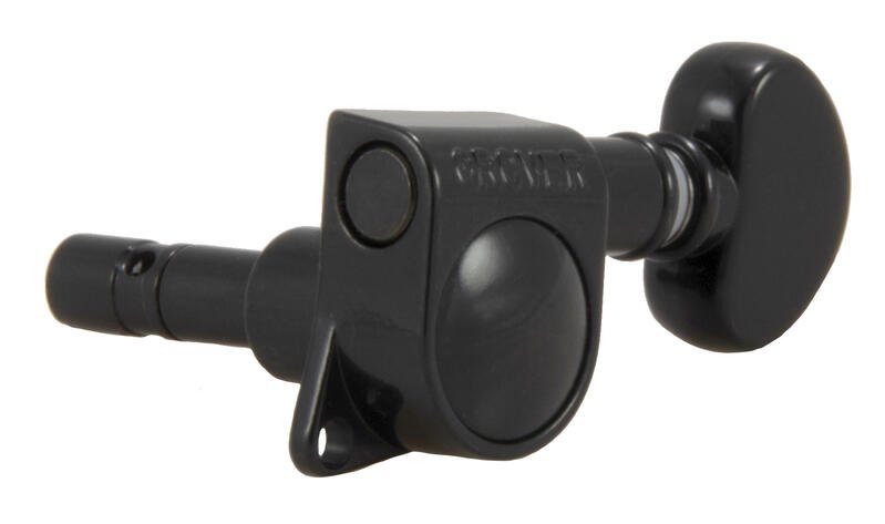 406BC6 Mini Locking Rotomatics with Round Button - Guitar Machine Heads, 6-in-Line, Bass Side (Left)
