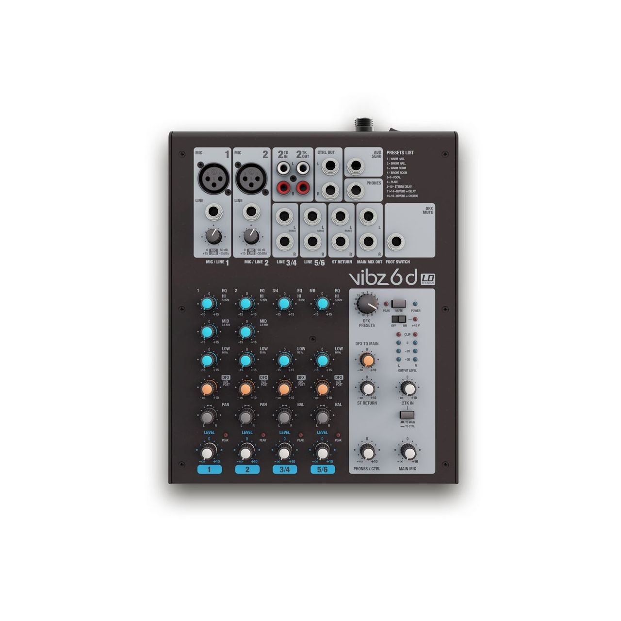 LD Systems VIBZ 6 D - 6-Kanal Mischpult mit DFX