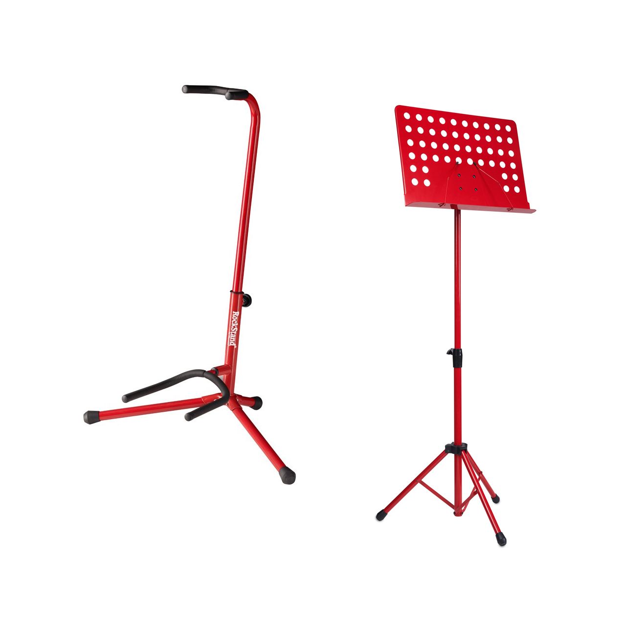 Einsteiger-Bundle 17: Orchesterpult + Gitarrenständer / rot