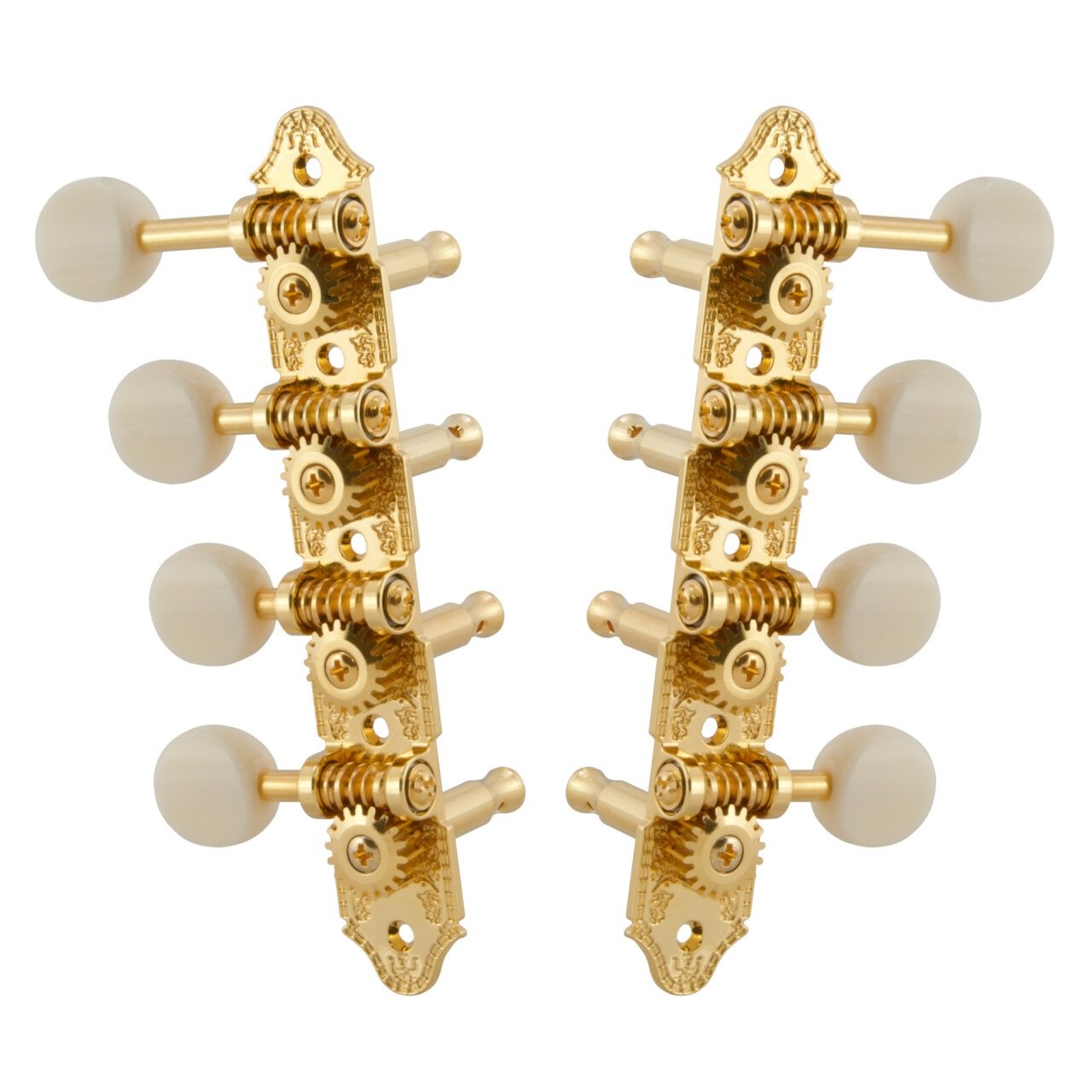 409FGW Mandolin Machines 4 + 4 for F-Style Mandolins - Gold