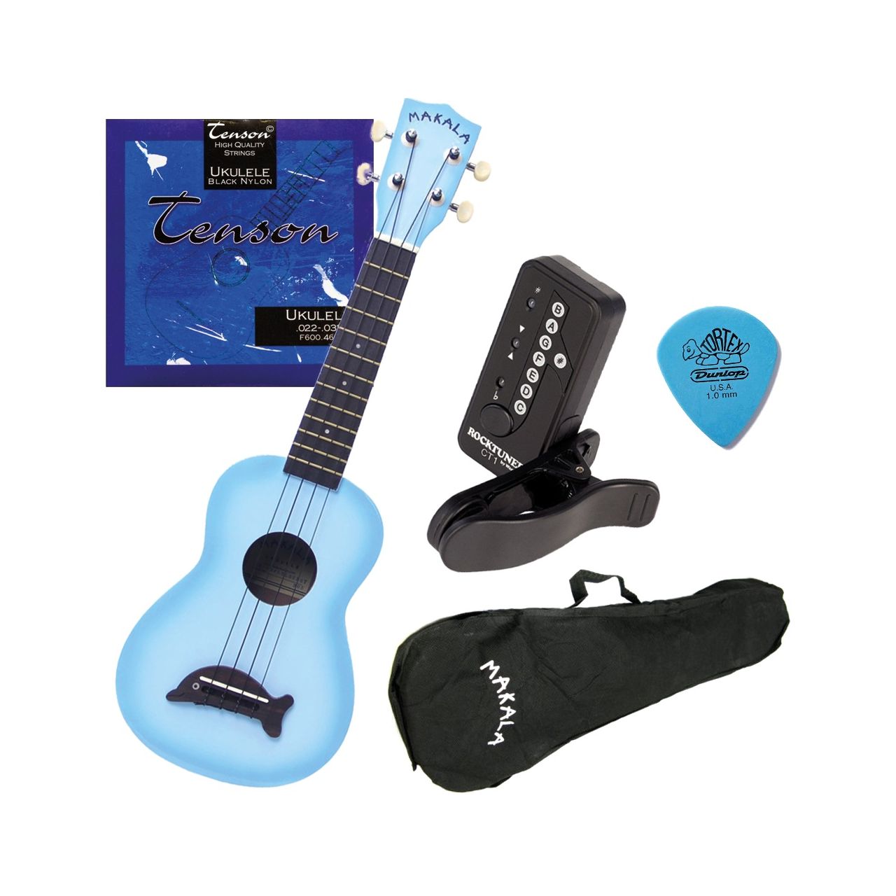 Makala Dolphin Light Blue Burst Gloss Bundle