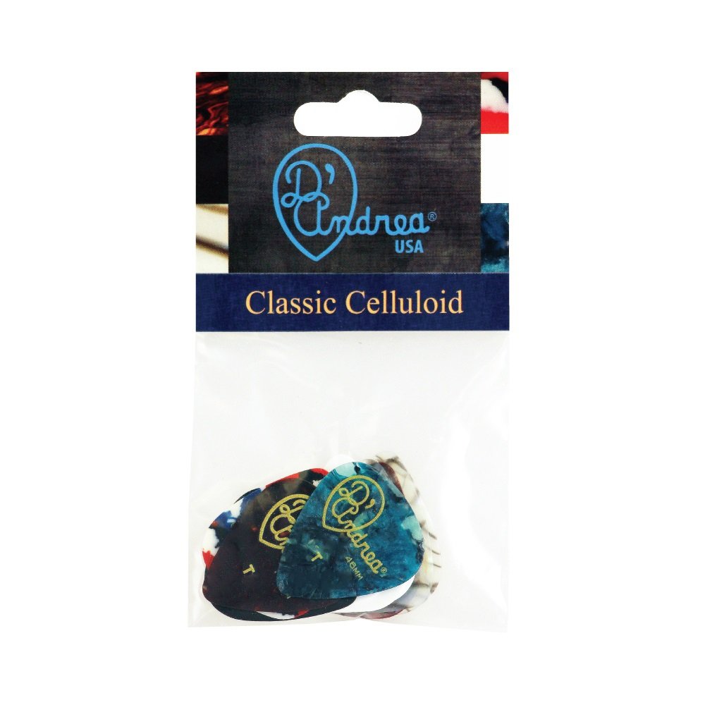 Classic Celluloid Picks - 351 Shape (TCC351 .46TH), 12 pcs Assorted Pick Pack, 0.46 mm
