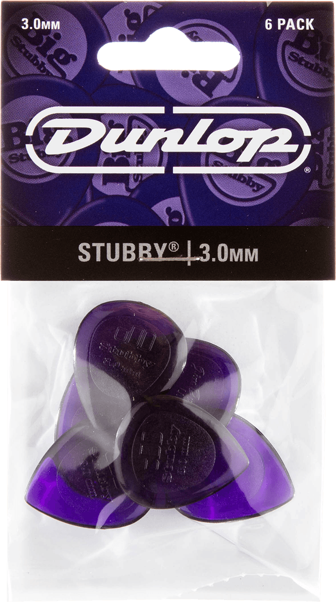 Stubby Jazz Picks, Player's Pack, 6 pcs., dark purple, 3.00 mm 