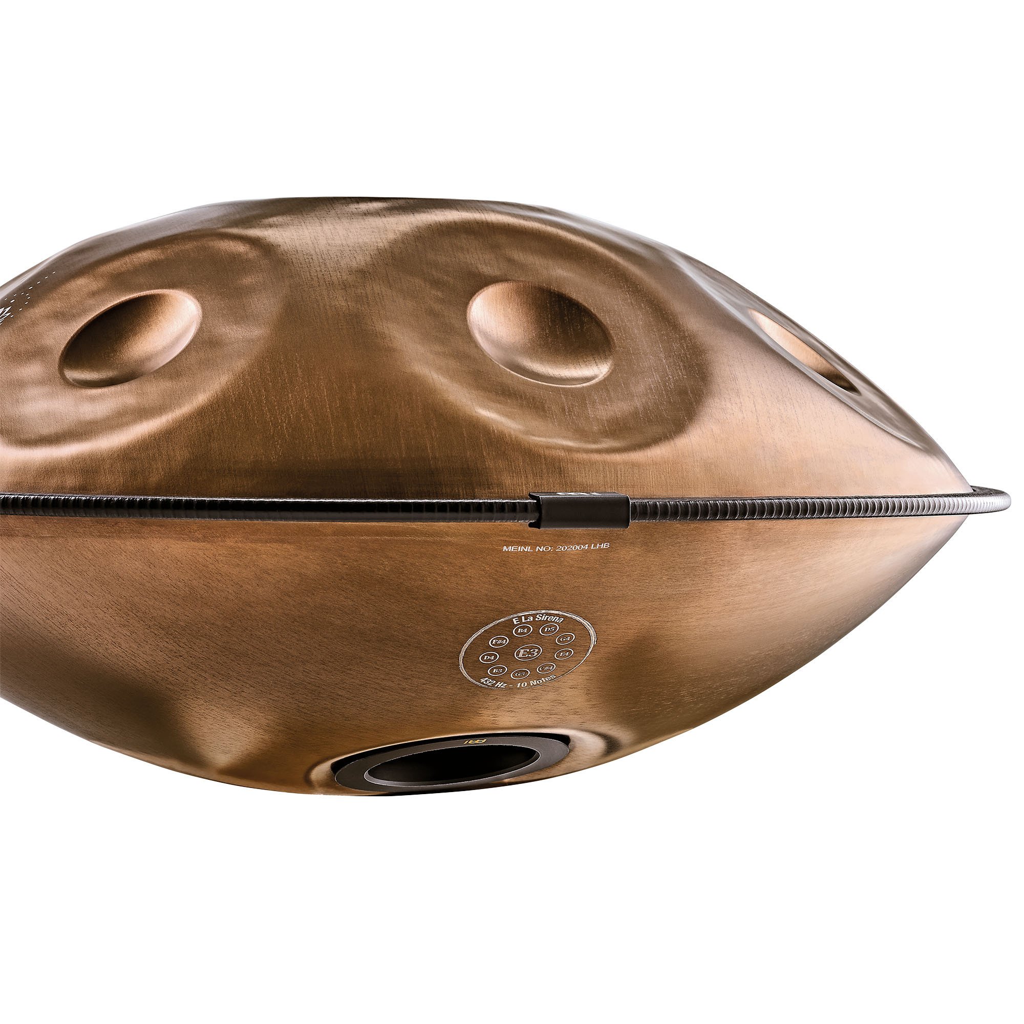 HPSTL102CU Sensory Handpan Edelstahl E La Sirena, 10 Töne, 432 Hz, Vintage-Kupfer