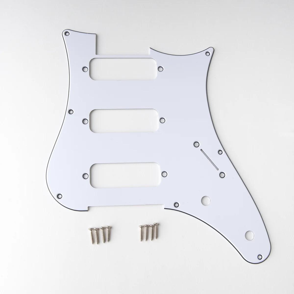 Gitarren-Schlagbrett, weiß, Kunststoff, drei Aussparungen, Schrauben inklusive