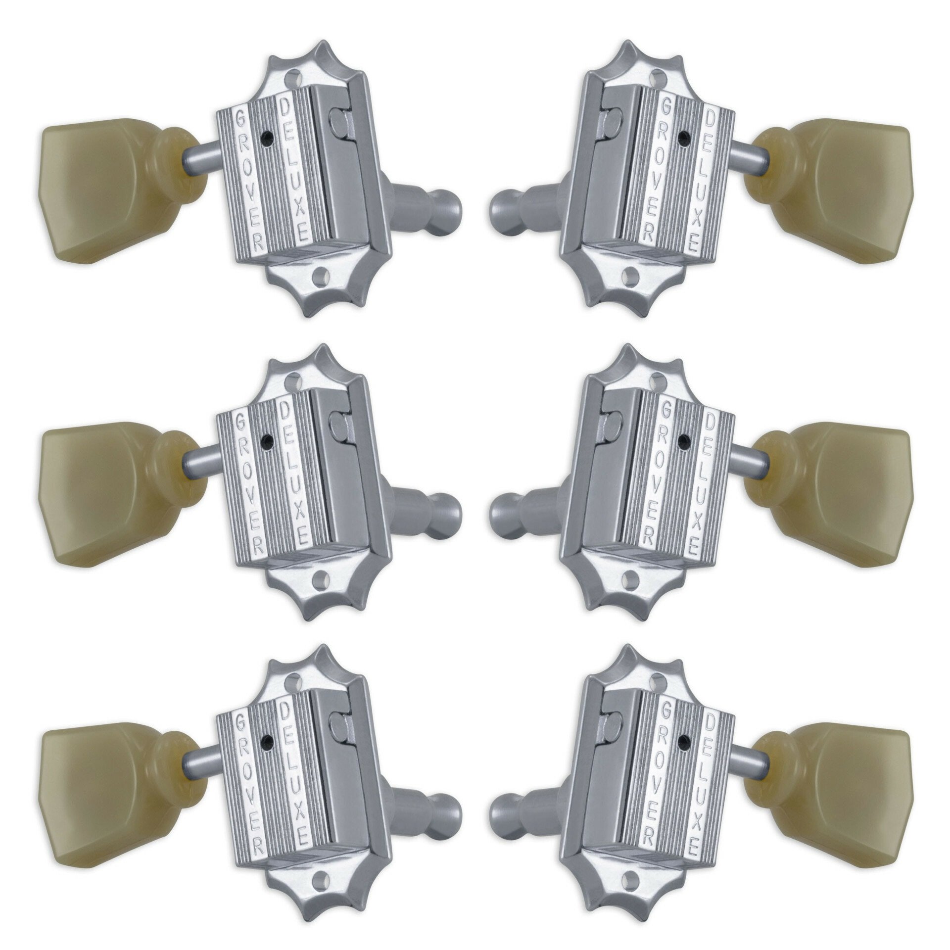 135C Vintage Guitar Machine Heads 3 + 3 - Chrome