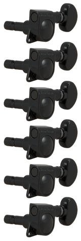 406BC6 Mini Locking Rotomatics with Round Button - Guitar Machine Heads, 6-in-Line, Bass Side (Left)