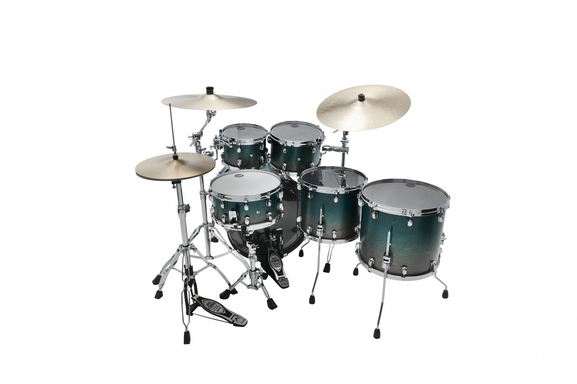 Starclassic Walnut/Birch Lacquer Shell Kit 5 teilig - Satin Sapphire Fade