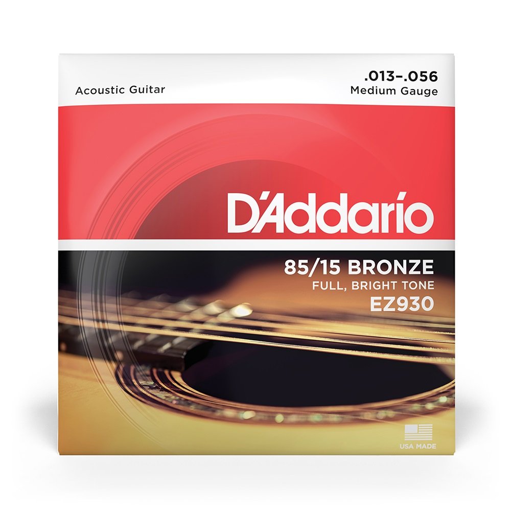 EZ930 Saiten für Akustikgitarre, 85/15 Bronze, Medium, 13-56