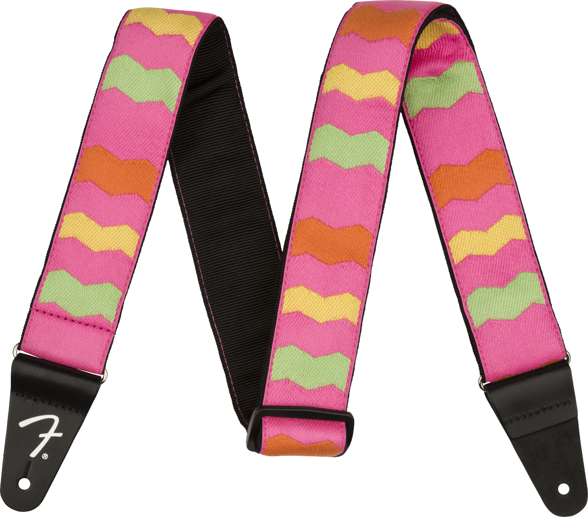 MonoNeon Woven Strap, Neon Pink, 2"