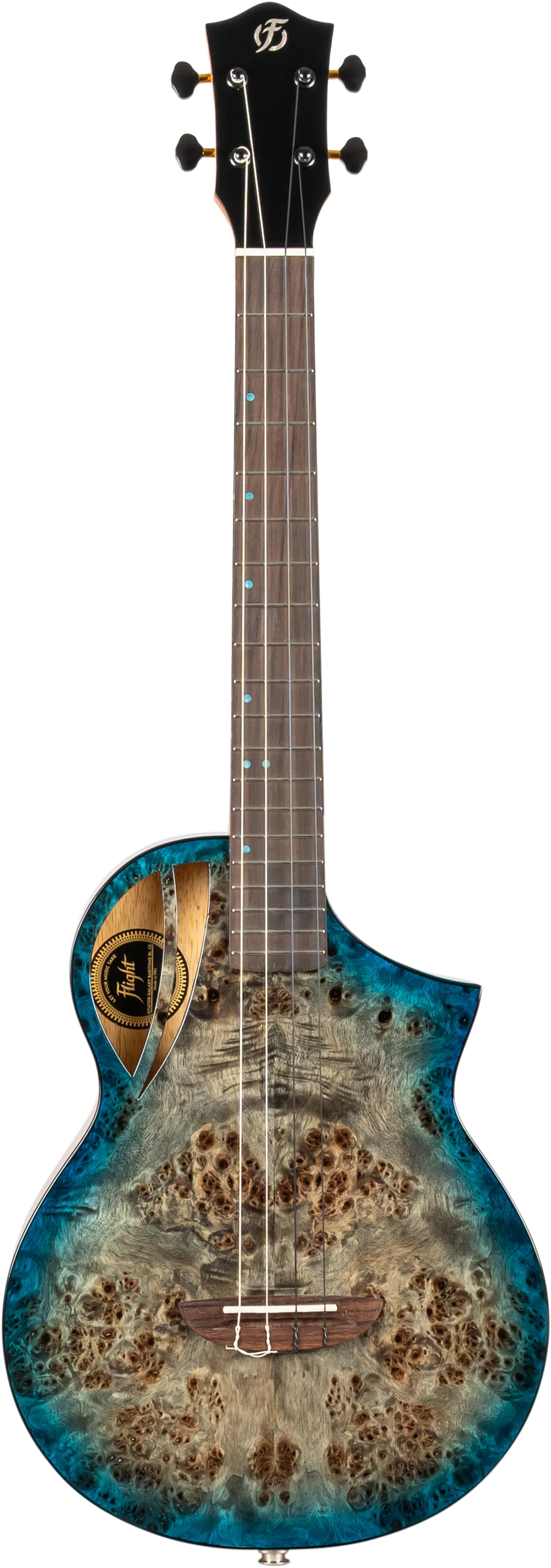 Aviator Galaxy Baritone Ukulele Blue Galaxy Burst CE