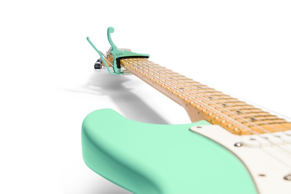 KGEFSGA Fender x Kyser Kapodaster Quick-Change - Surf Green
