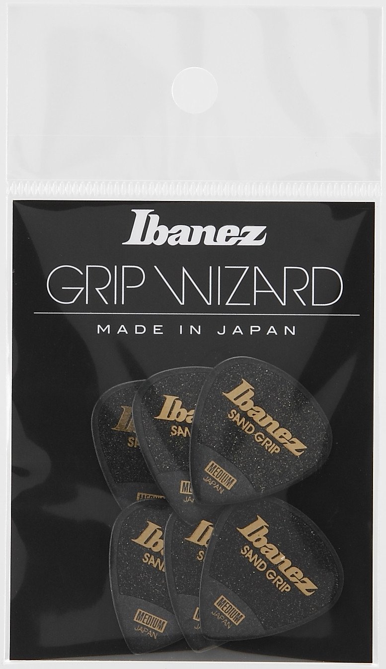 Grip Wizard Series Sand Grip Flat Pick - schwarz 6 Stück