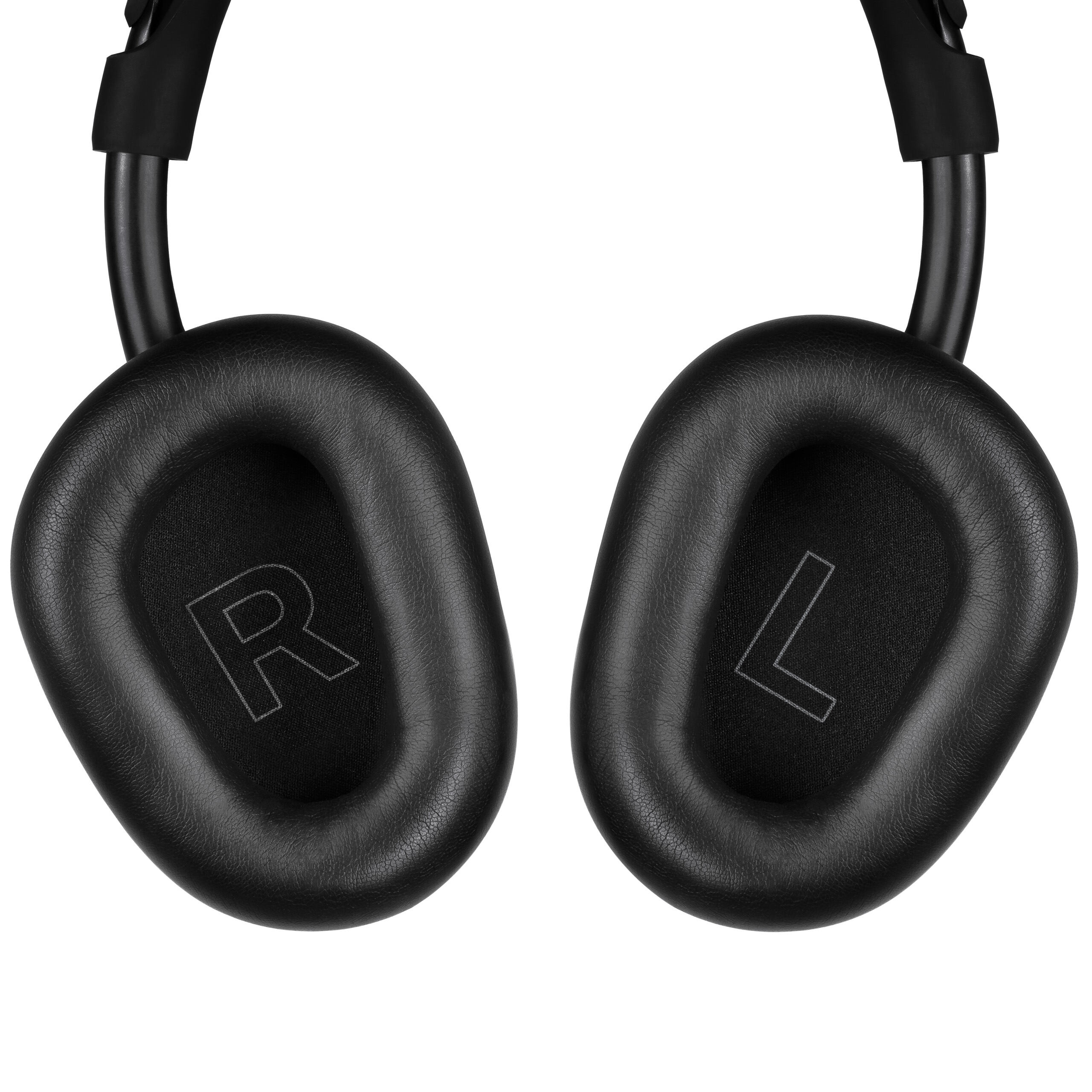 Over-Ear-Kopfhörer, schwarz, gepolsterte Ohrmuscheln, Kunstleder, verstellbarer Kopfbügel