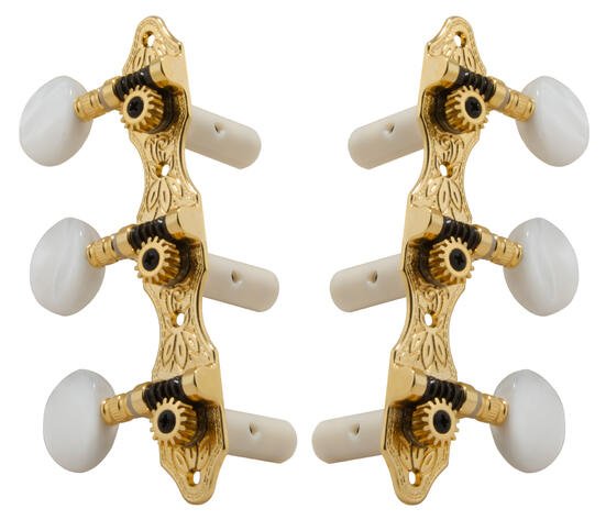 306G Deluxe Classic Guitar Machines - Guitar Machine Heads, 3 + 3 - Gold