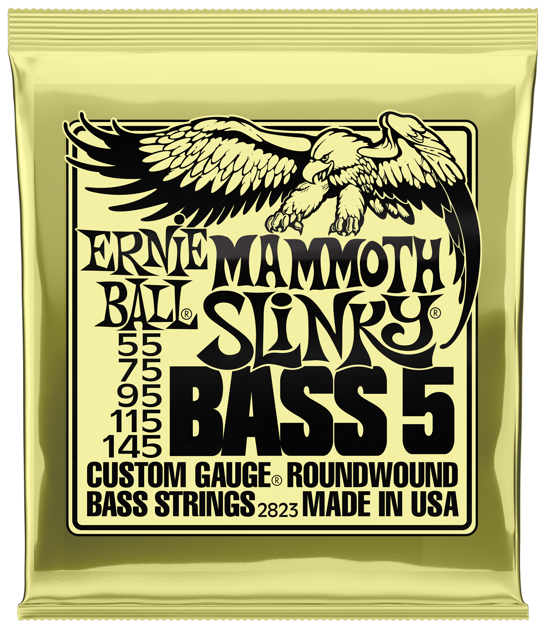 Saitensatz E-Bass Mammoth Slinky Nickel Wound 5-String 55-145