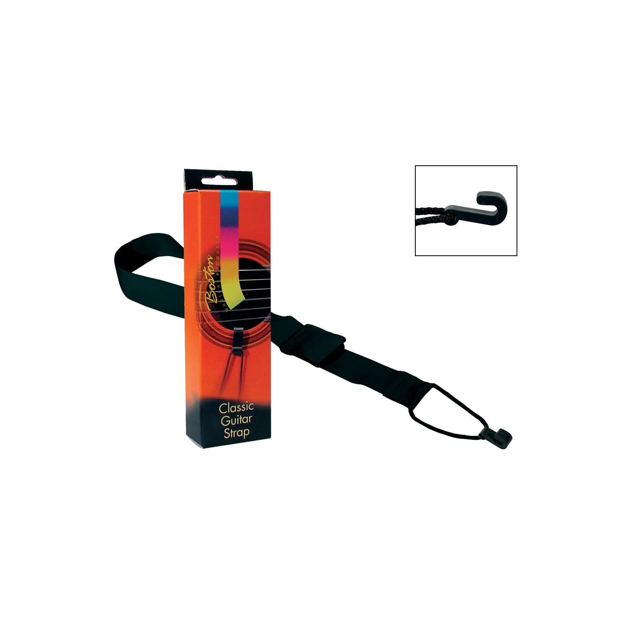 SK-40-BK Schallochgurt für Konzertgitarre - 40mm Schwarz
