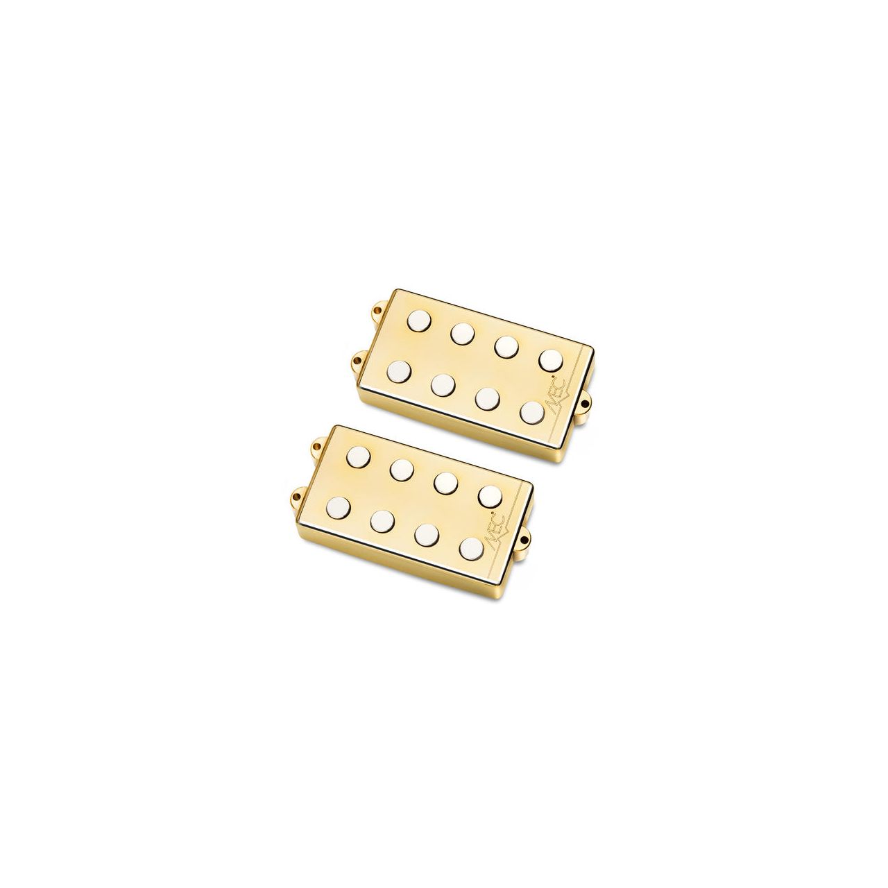 MM-Style Bass Pickup Set, Metal Cover, 4-String - Gold