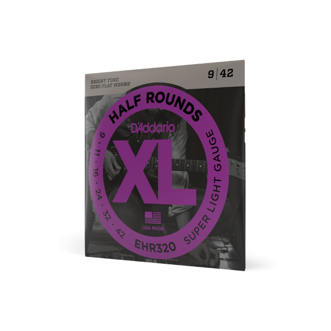 EHR320 Half Round Electric Guitar Strings, Super Light, 9-42