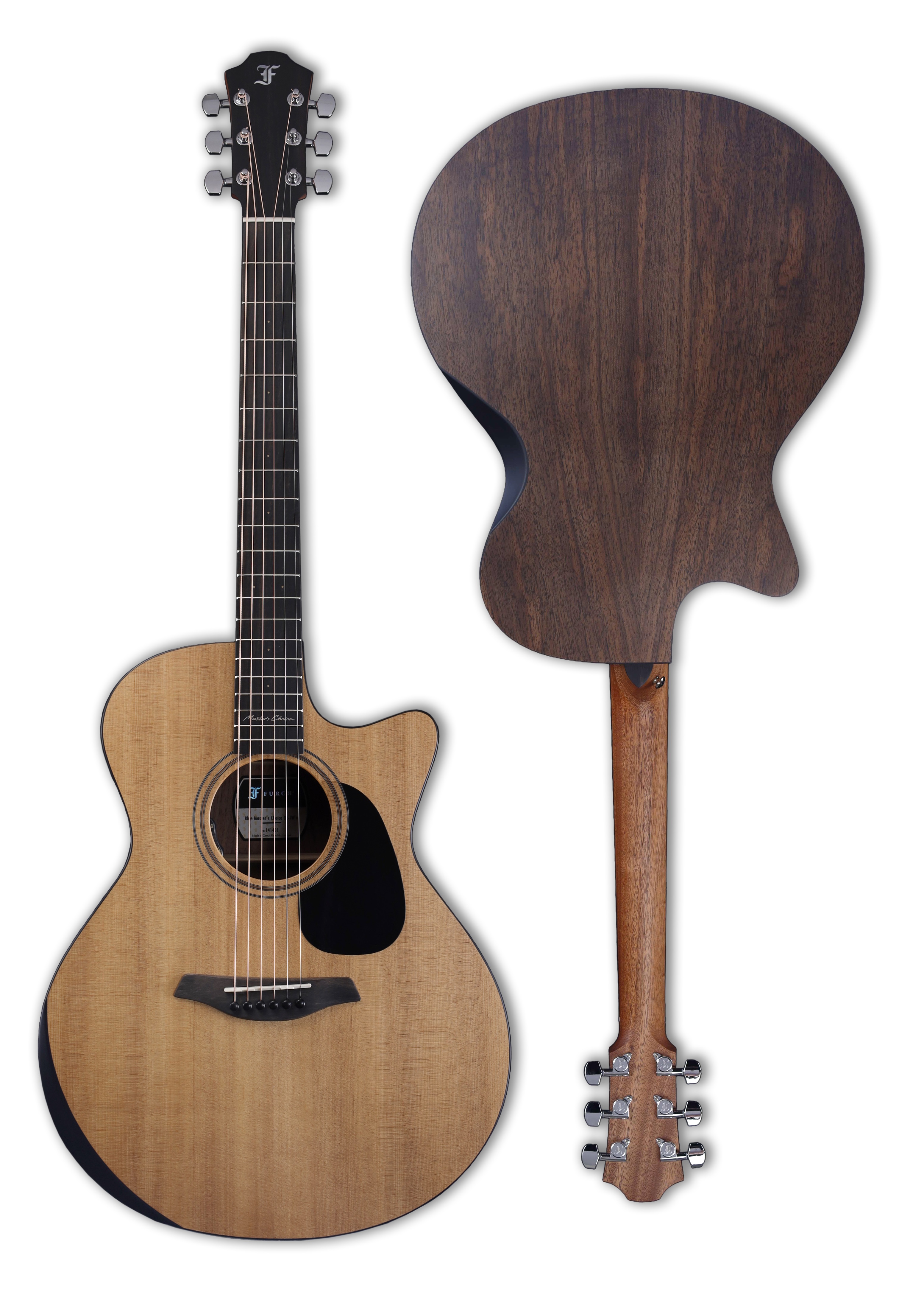 Akustikgitarre, Holzkorpus, dunkelbraun, Cutaway, sechs Saiten, Akustikgitarre, Westerngitarre, Fichtendecke, Cutaway-Korpus, Sechssaitig