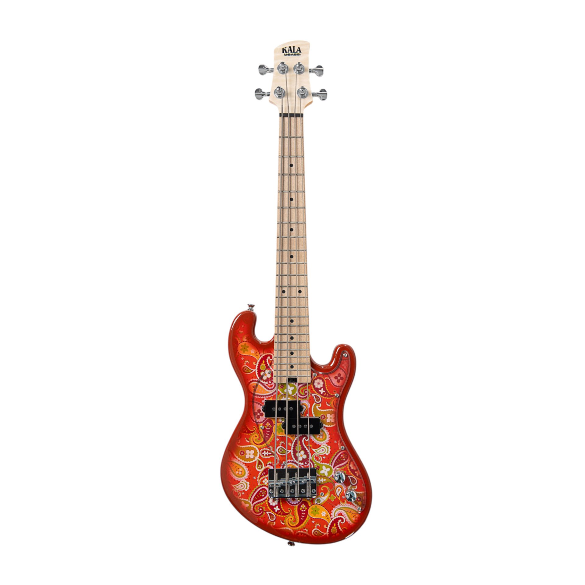 U-Bass Solid Body 4-String Paisley Orange Burst Fretted