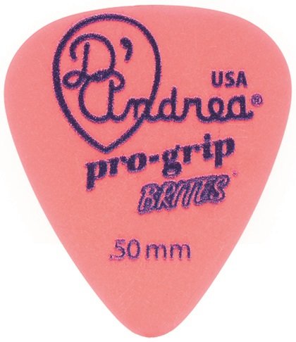 Pro-Grip Brites Picks - 351 Shape (TPGB351 .50TH), 12 pcs Pick Pack, 0.50 mm, Red