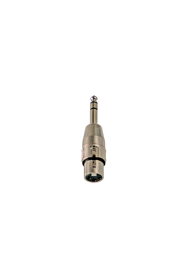 Audioadapter, Klinkenstecker, XLR-Buchse, Metallgehäuse, Silberfarben
