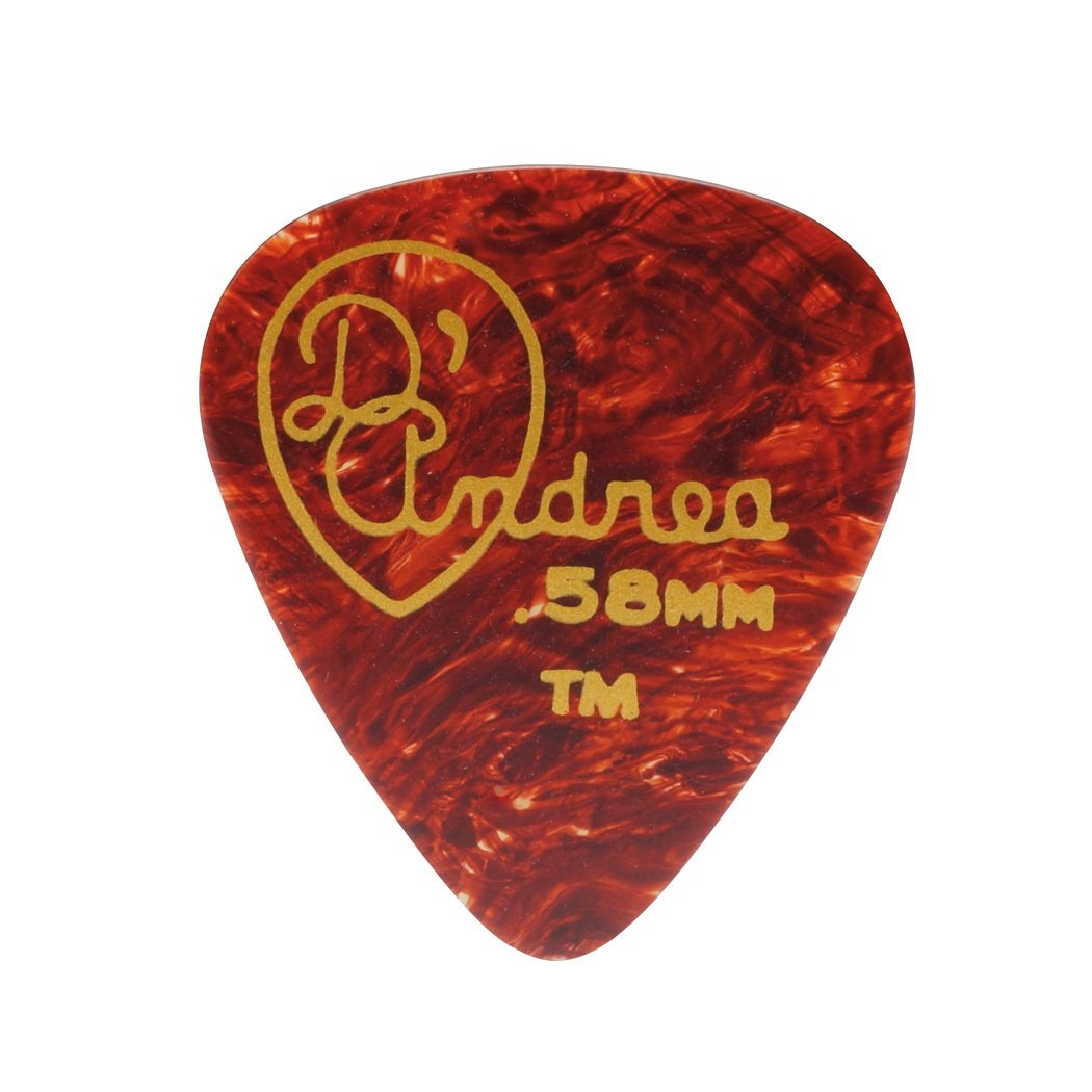 Shell Celluloid Picks - 351 Shape (TPG351 .58TM), 12 pcs Pick Pack, 0.58 mm, Shell