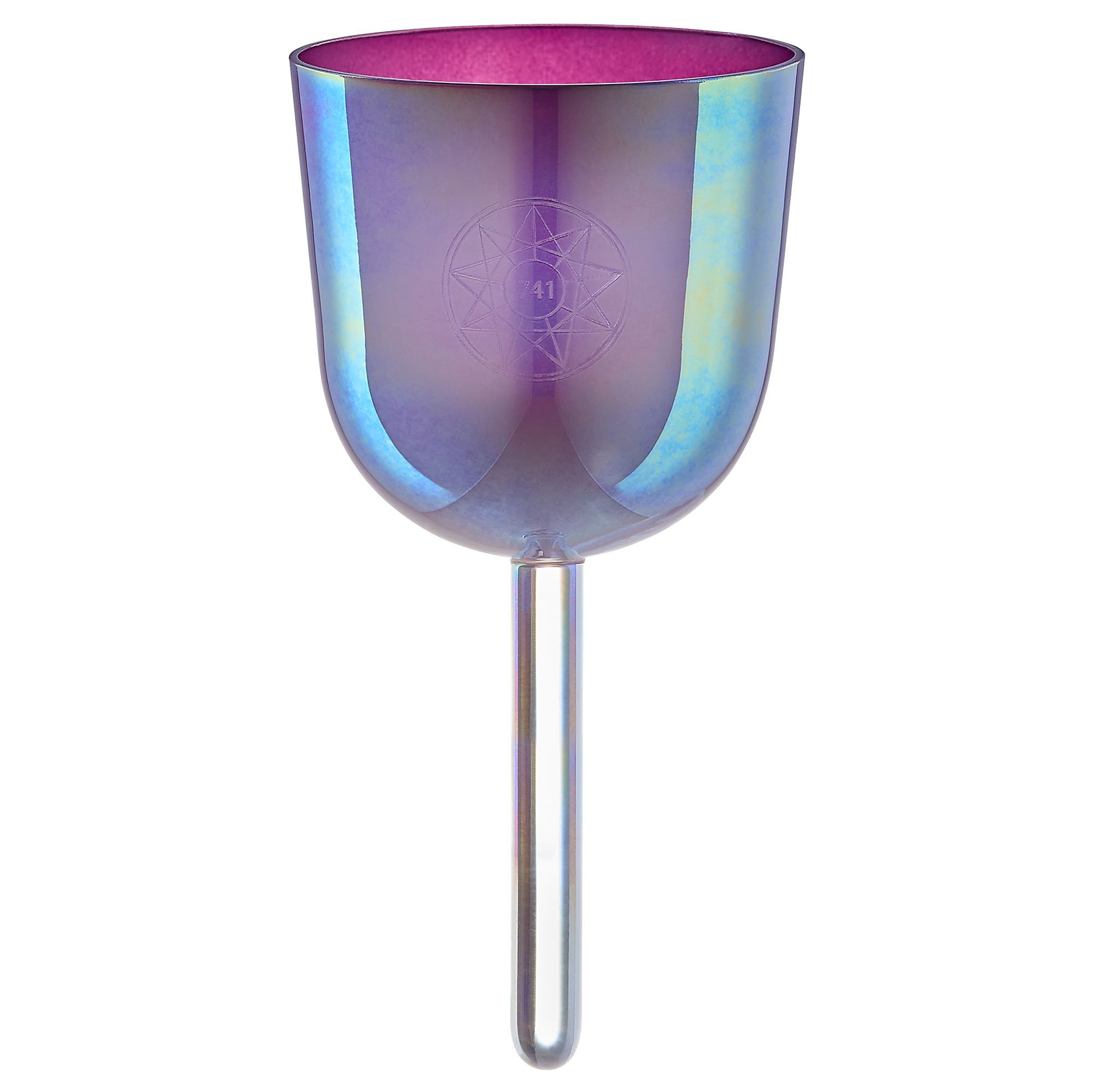 3,75" Essence Solfeggio Crystal Singing Bowl Sol 741 Hz, Lavendelviolett