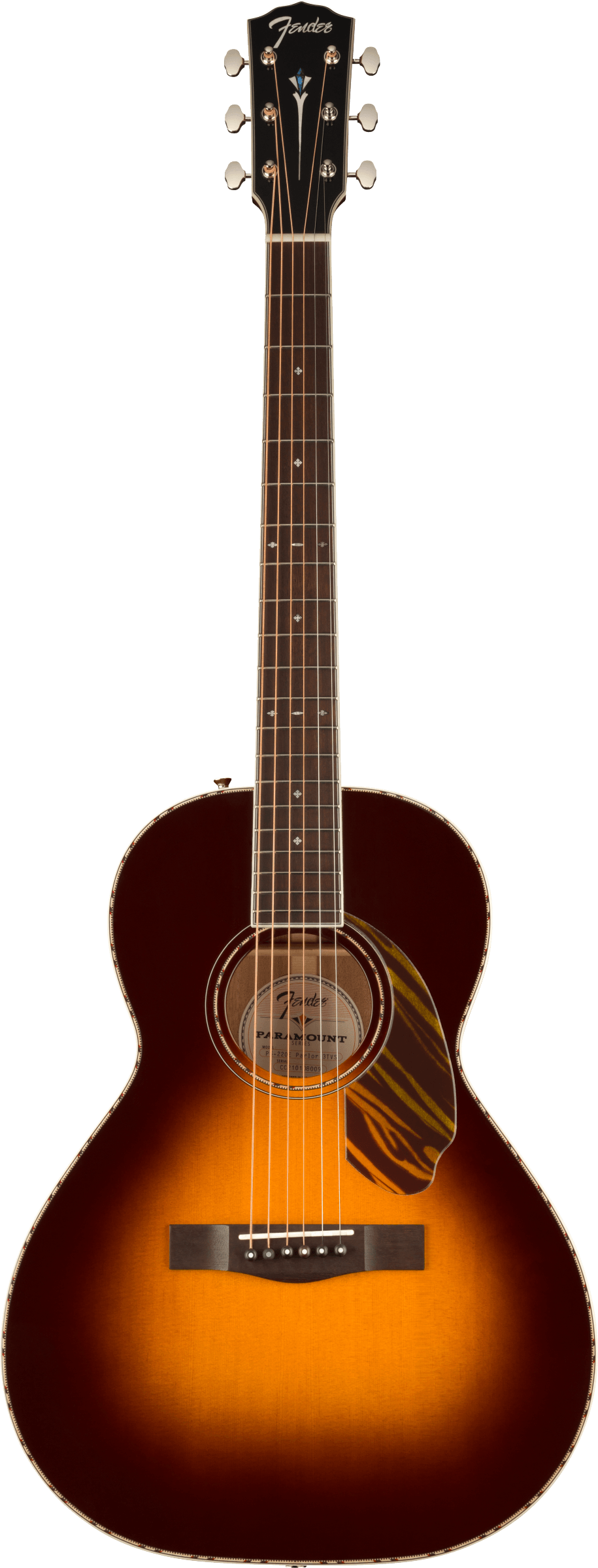 PS-220E Parlor, Ovangkol Fingerboard, 3-Tone Vintage Sunburst