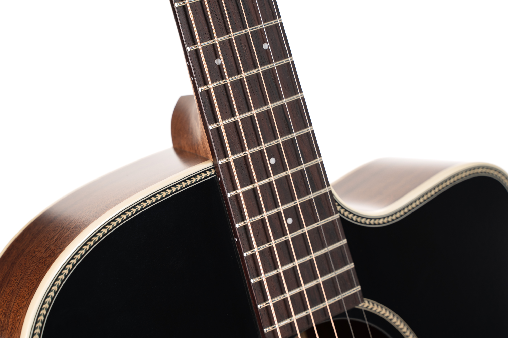 Essence OC4 Akustikgitarre Black Top Natur Semi Gloss