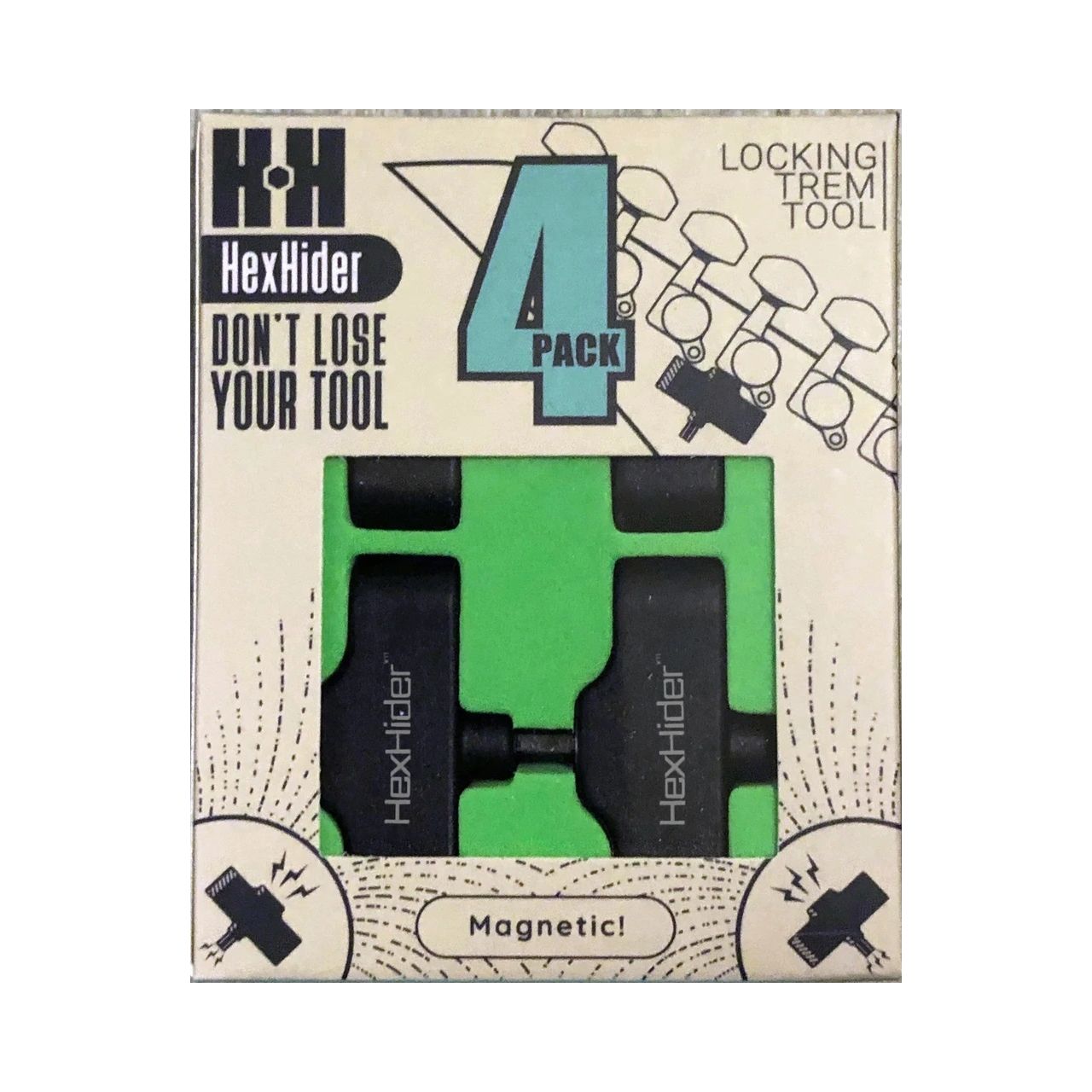 HH3B4P HexHider Magnetic 3 mm Allen Wrench, 4 pc.