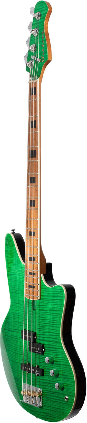 Roasted Saint Artisan Verdigris Flame E-Bass Green