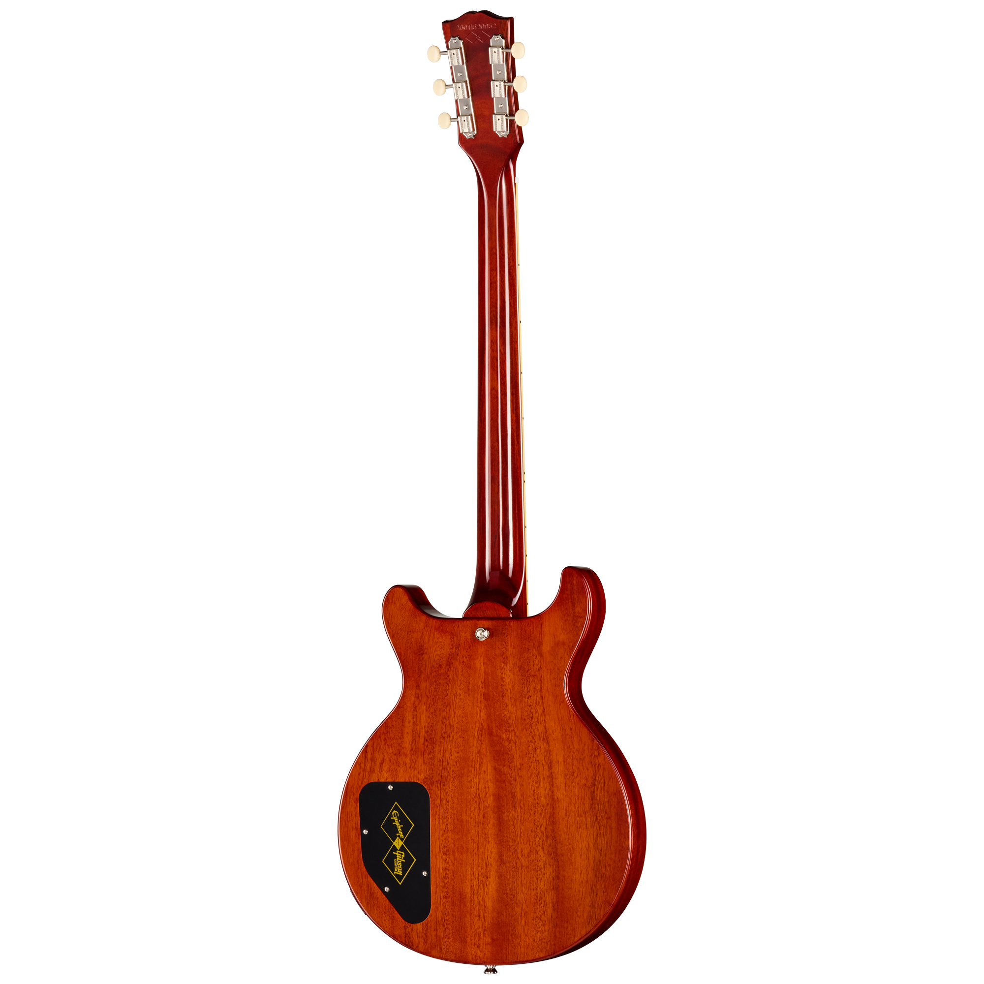 E-Gitarre, Mahagonikorpus, Mahagonihals, Rotbraunes Holz, Doppelcutaway