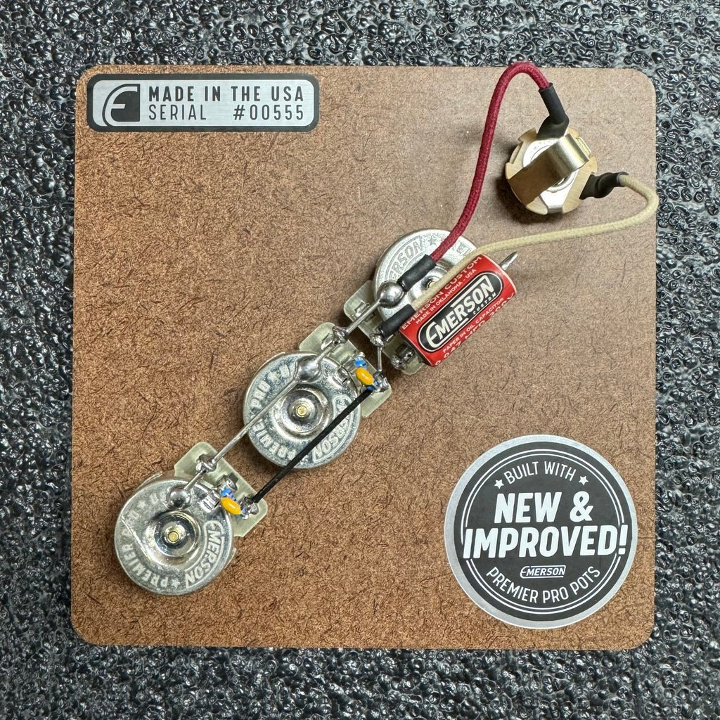 Jazz Bass Prewired Kit (250K Ohm Pots & 0.047uf Capacitor)