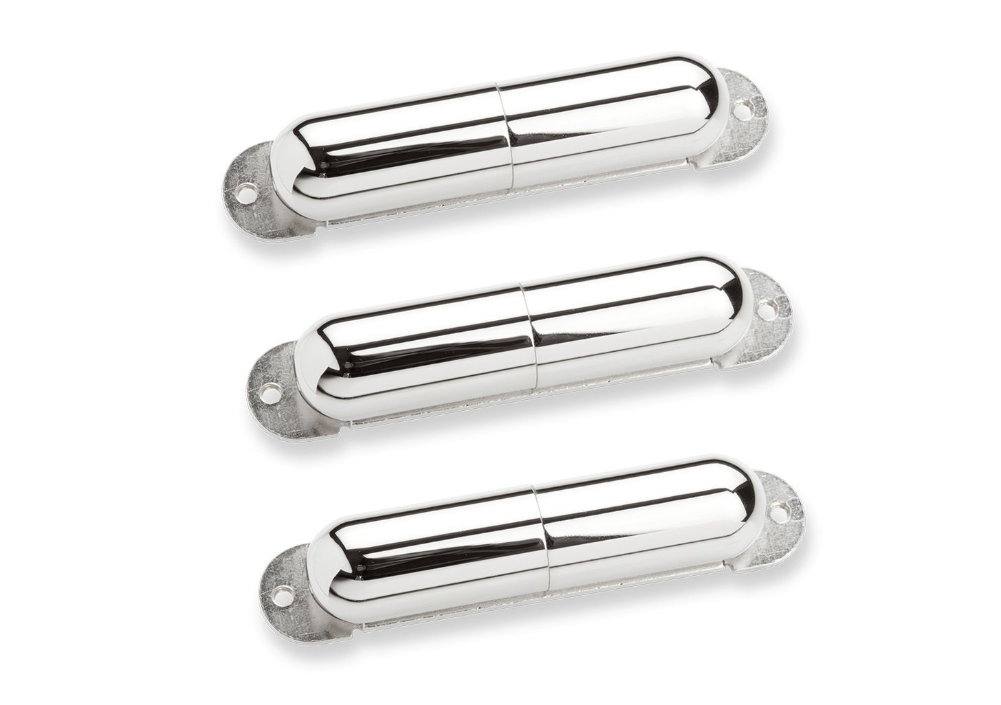 Lipstick Tube Strat Pickup Set - Nickel