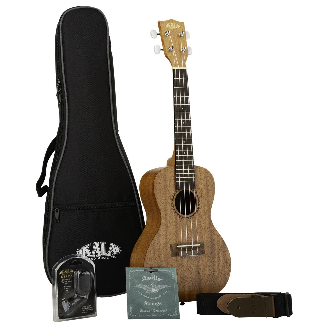 KA-15-C-BNDL - Satin Mahogany Concert Ukulele Starter Kit 