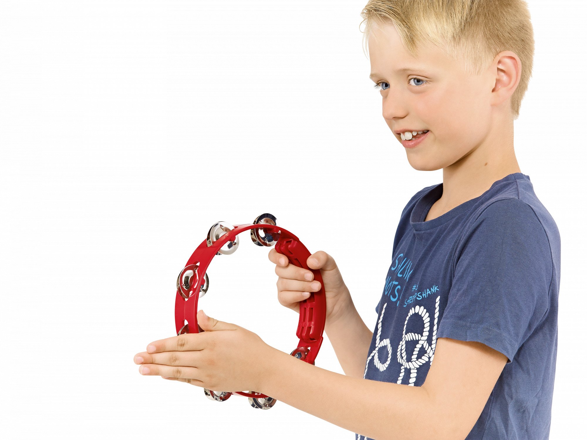 Tamburin 8" Rot – Kinder Percussion Instrument aus ABS