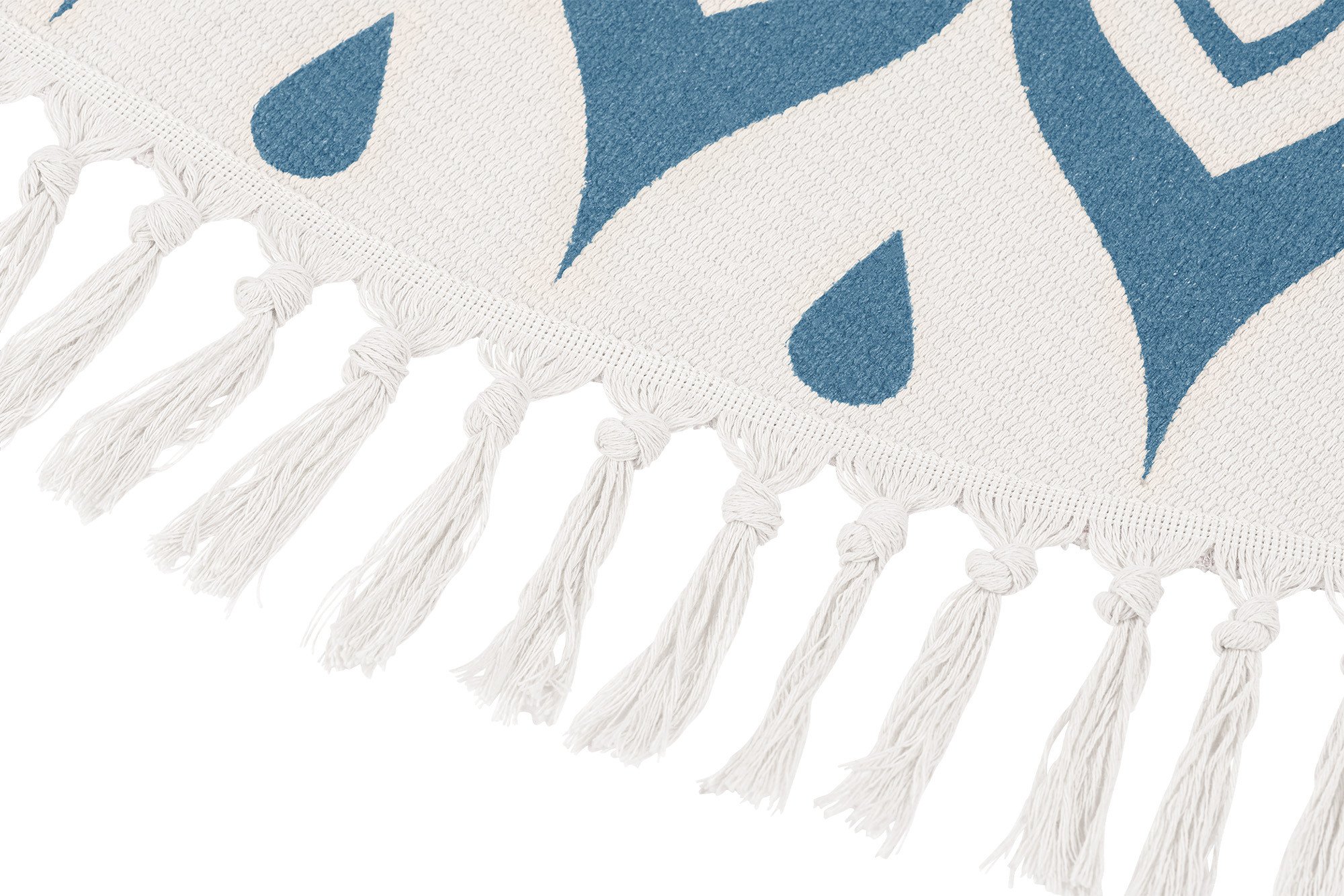 Meditation Rug - Navy Blue / Floral Design